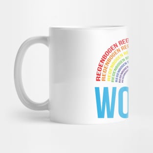 Regenbogen Wolke Schrift - Ranibow cloud print Mug